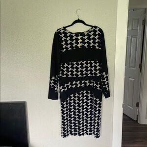 Black and White Patterned Dress